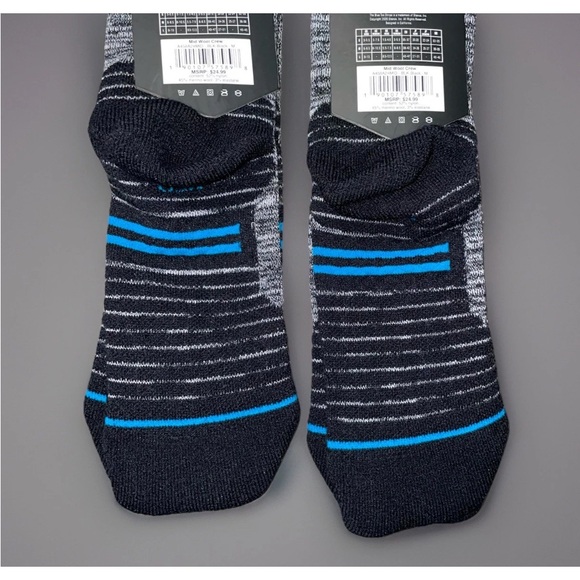 Stance Mid Wool Crew Performance Socks Men’s Medium 6-8.5 Black 2 Pair - New - Picture 4 of 9